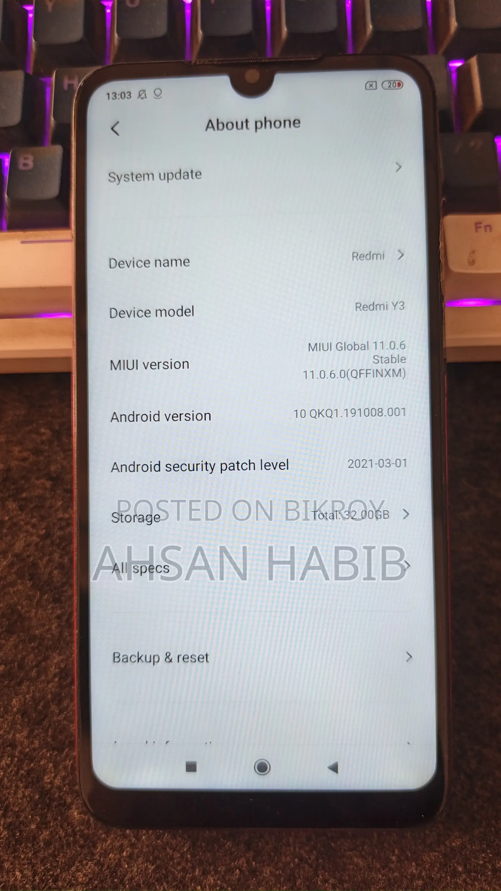 Xiaomi Redmi Y3 32 GB Red