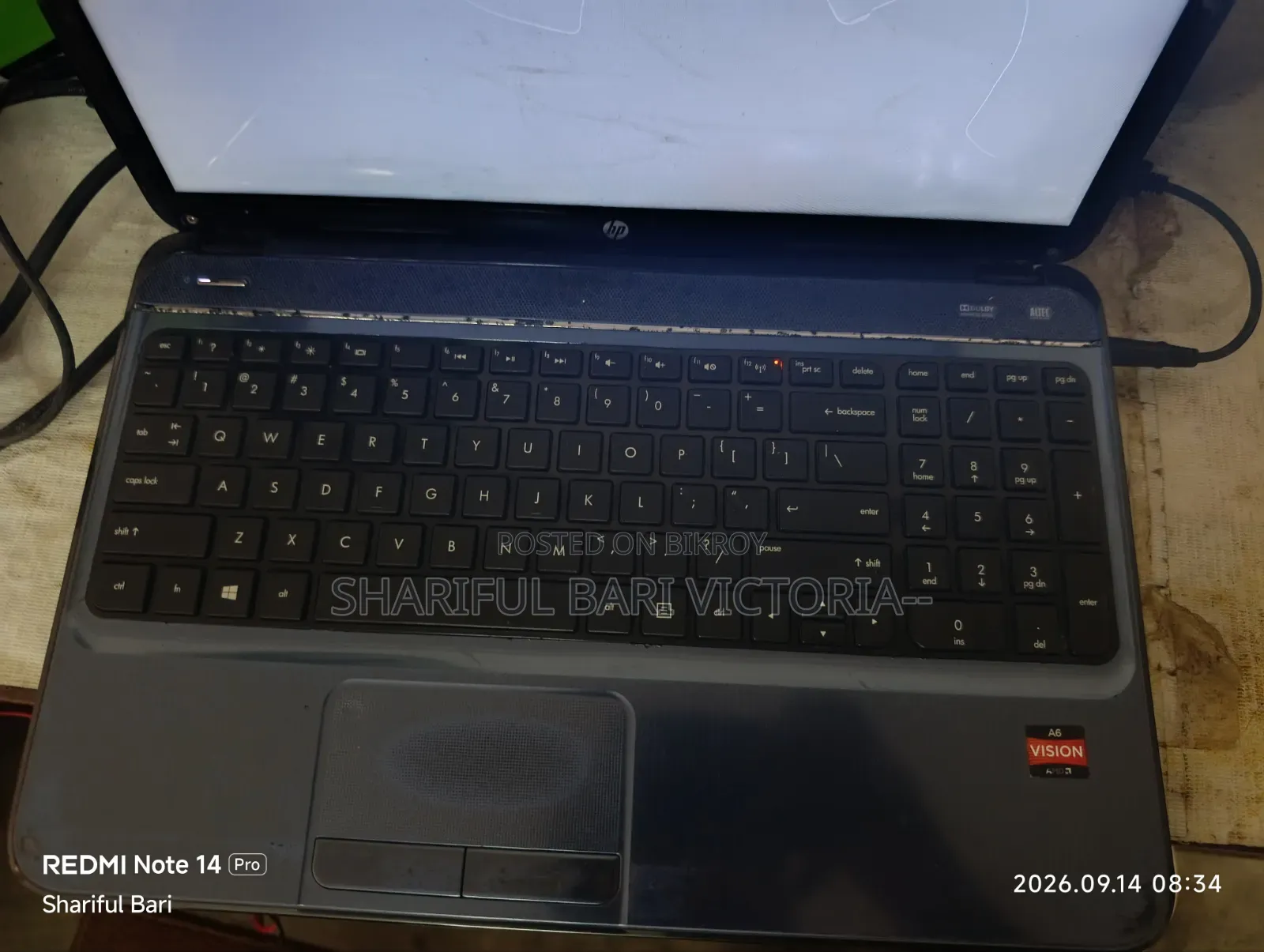 Laptop HP Pavilion G6 4GB AMD A6 SSD 512GB
