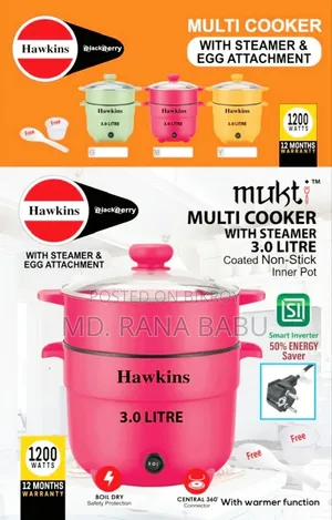 Hawkins 3L Rice Cooker/Cooking Pot