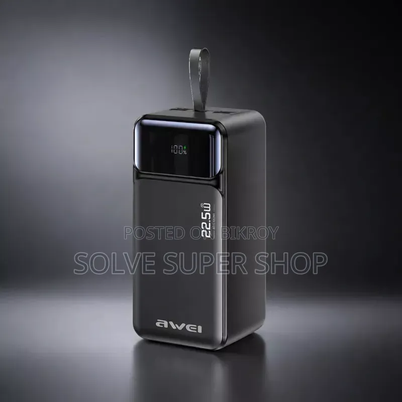🔋 Awei 50,000mAh Power Bank – Massive Power, Fast Charging