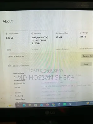 Desktop Computer 4GB Intel Core i5 HDD 1T