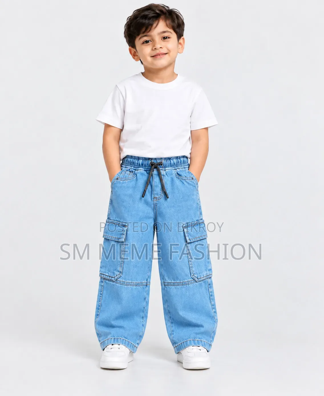Boys Denim Baggy Joggers Pant 2-12y