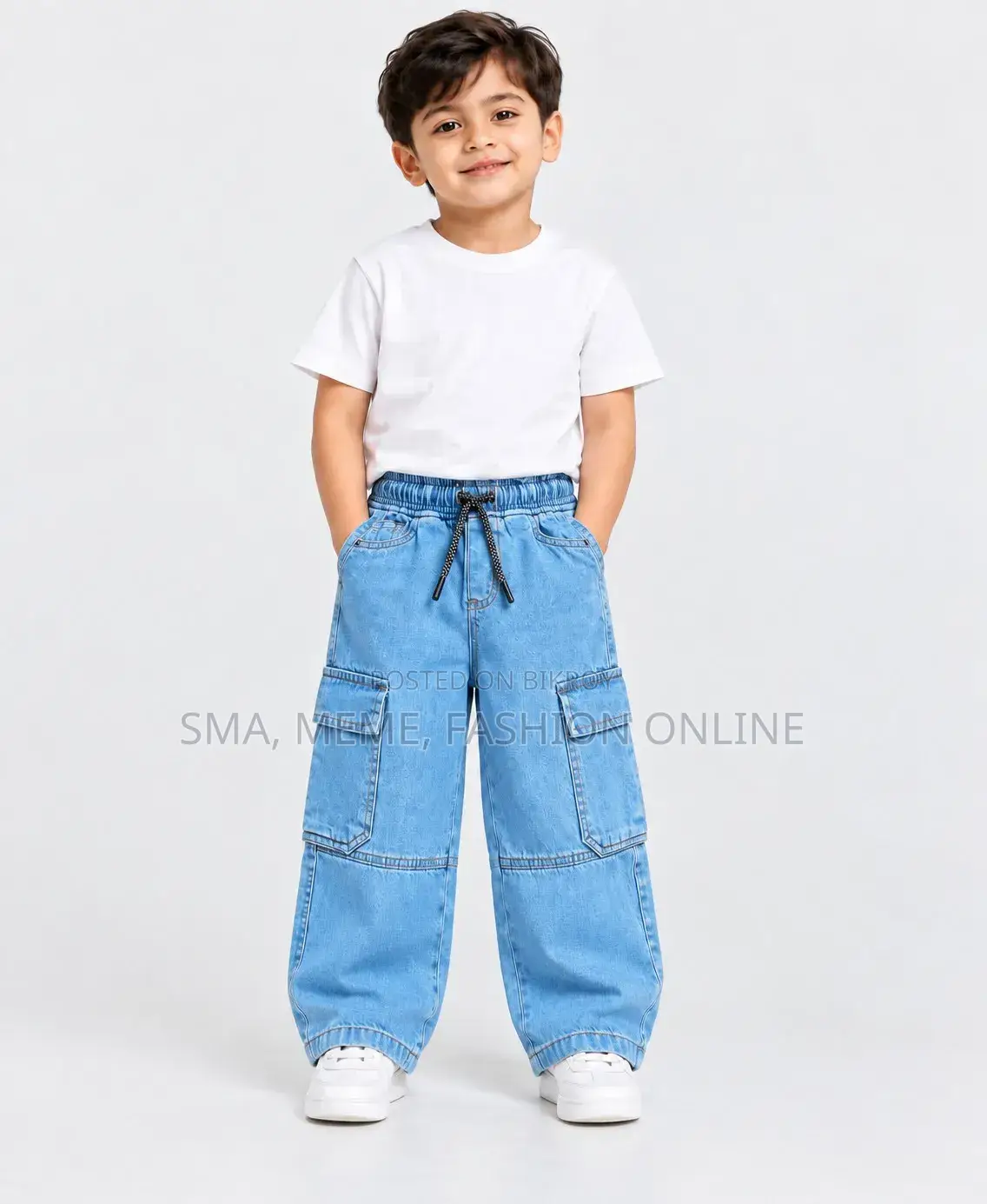 Boys Denim Baggy Joggers Pant 2-12y