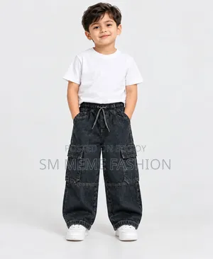 Boys Denim Baggy Joggers Pant 2-12y