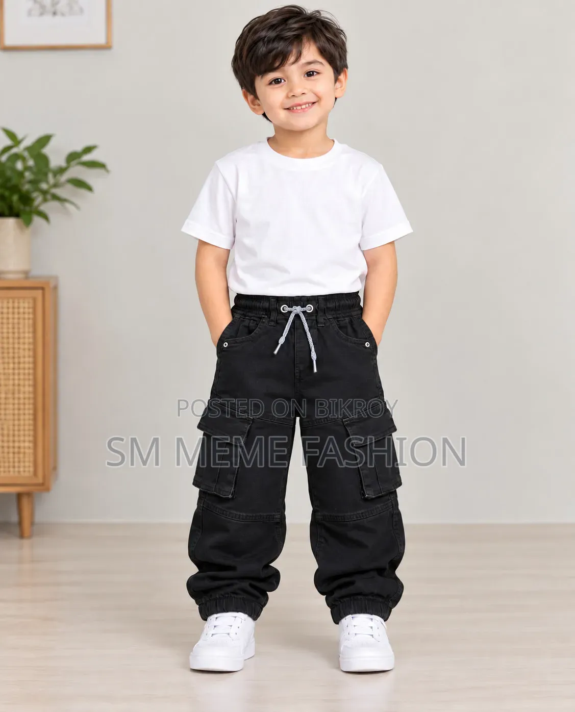 Boys Denim Baggy Joggers Pant 2-12y