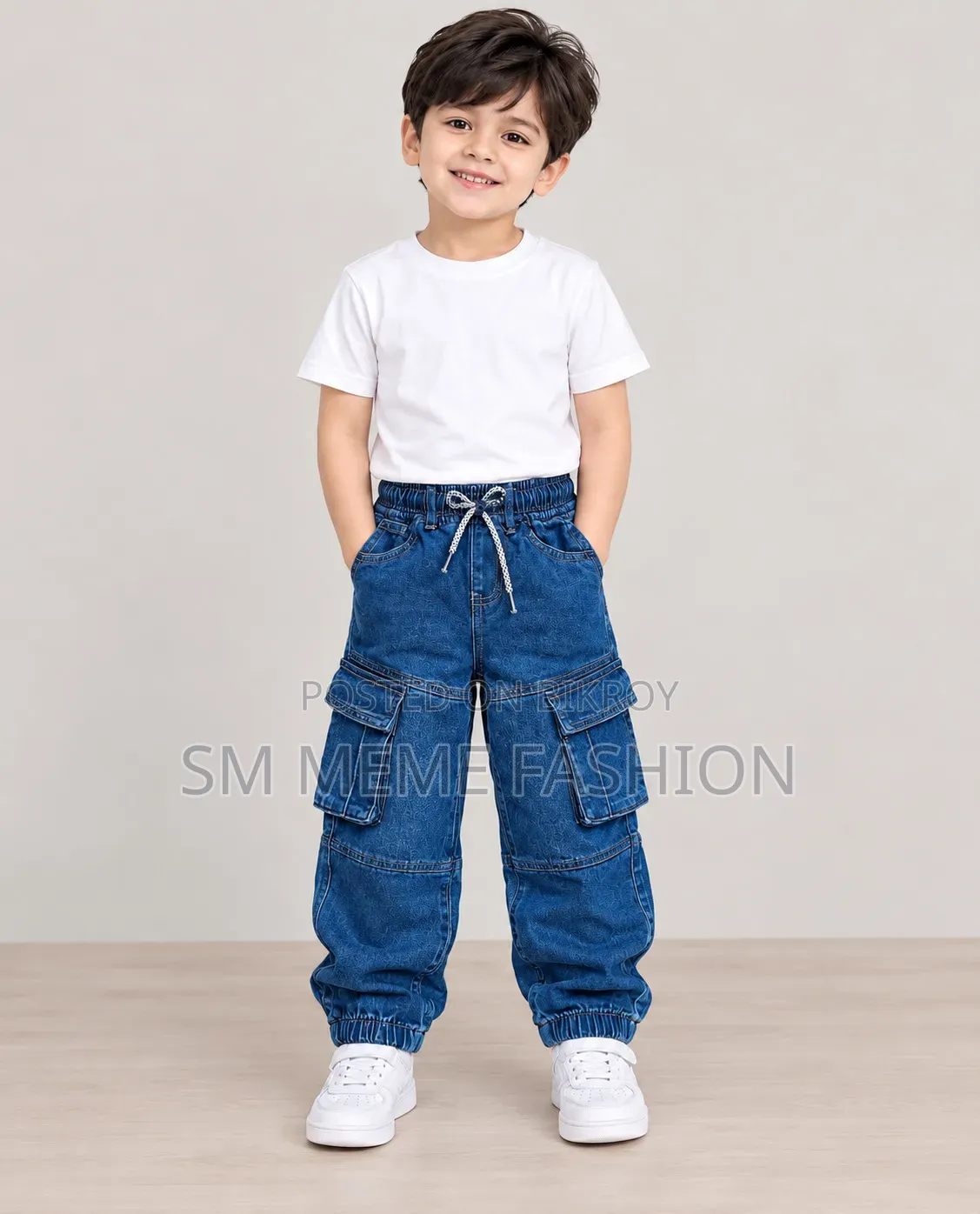 Boys Denim Baggy Joggers Pant 2-12y