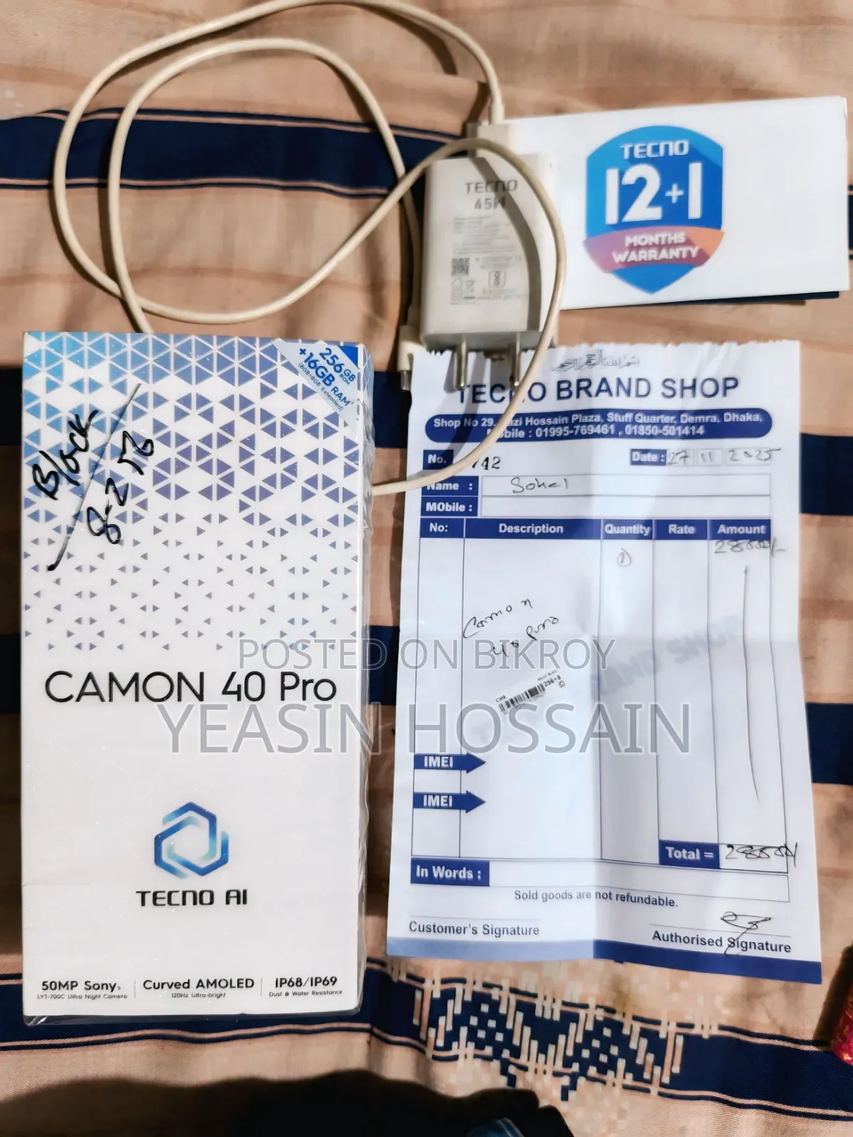 Tecno Camon 40 Pro 4G 256 GB Black