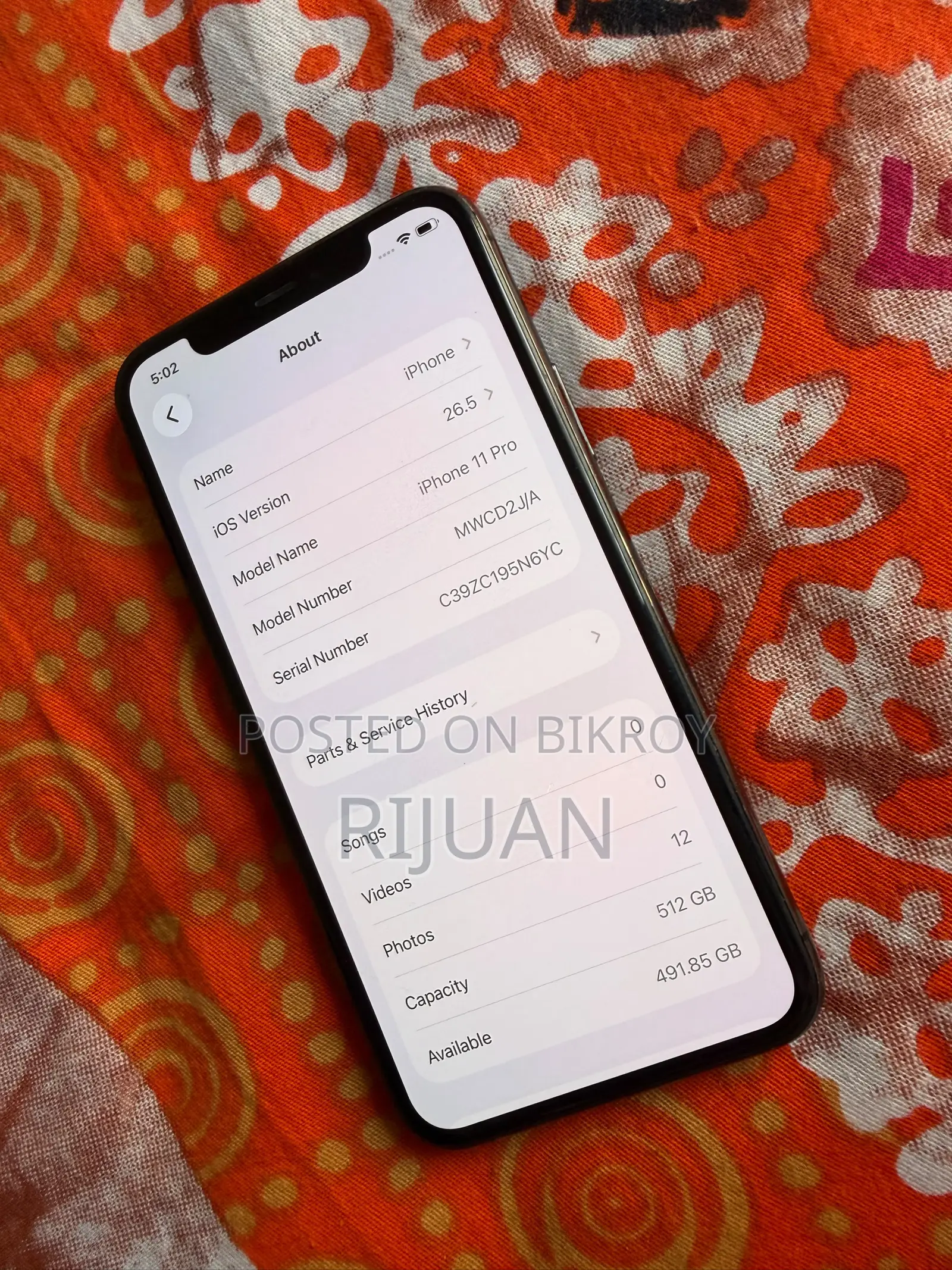অ্যাপল আইফোন ১১ প্রো ৫১২ জিবি ব্ল্যাক