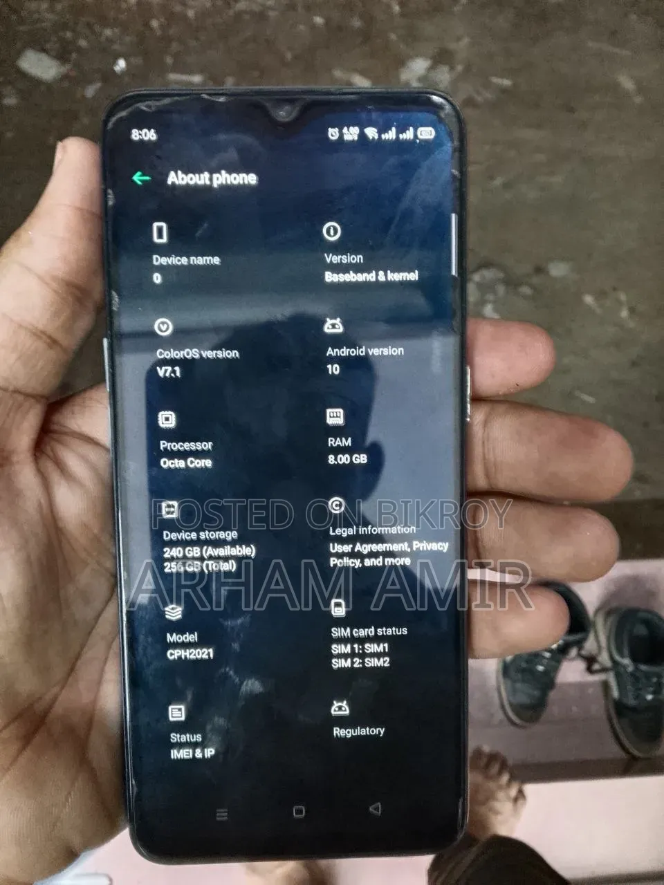 Oppo F15 256 GB Blue
