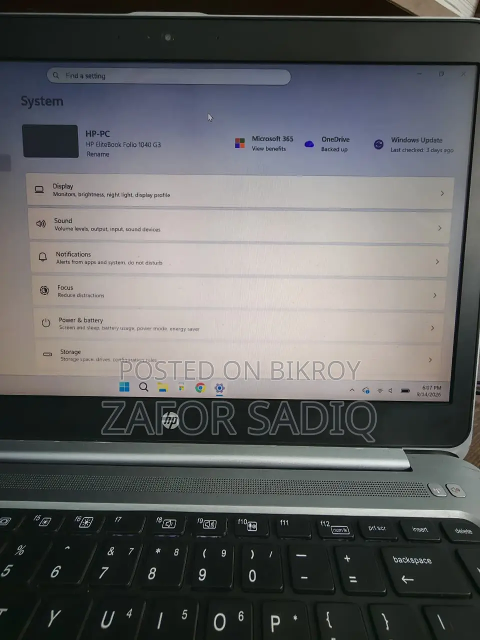 Laptop HP EliteBook 1040 G3 8GB Intel Core I5 SSD 256GB