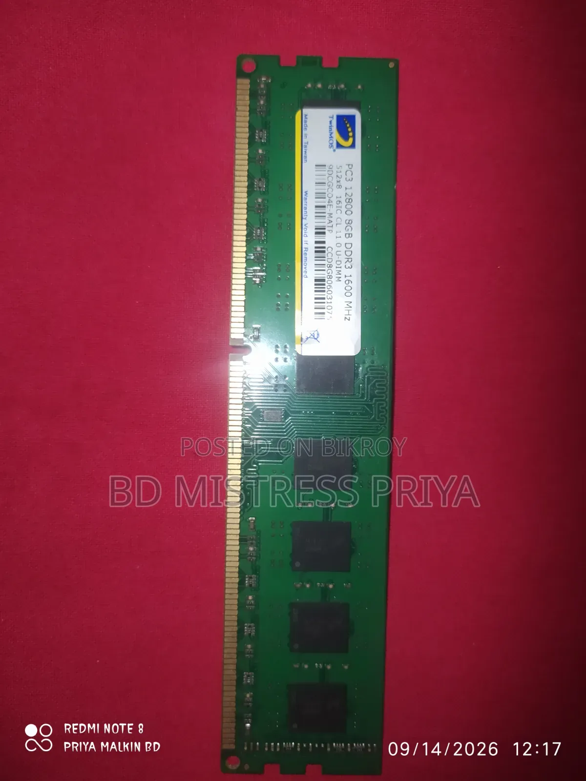 DDR3- 8gb Ram