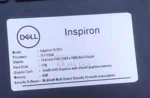 Laptop Dell Inspiron 15 3511 4GB Intel Core I3 SSD 128GB