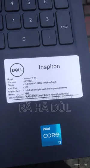 Laptop Dell Inspiron 15 3511 4GB Intel Core I3 SSD 128GB
