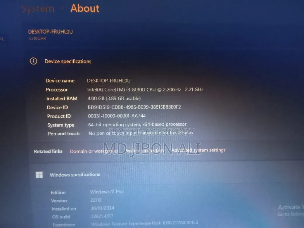Laptop Asus FX502VD 4GB Intel Core i3 SSD 256GB