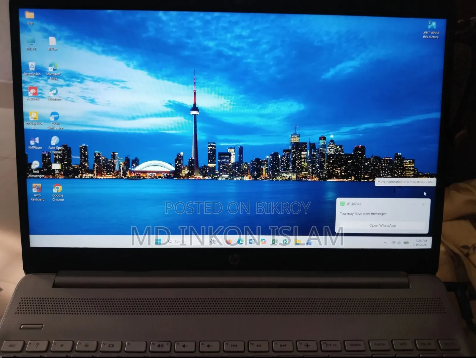 Laptop HP 15s 4GB Intel Core i5 HDD+SSD 1TB