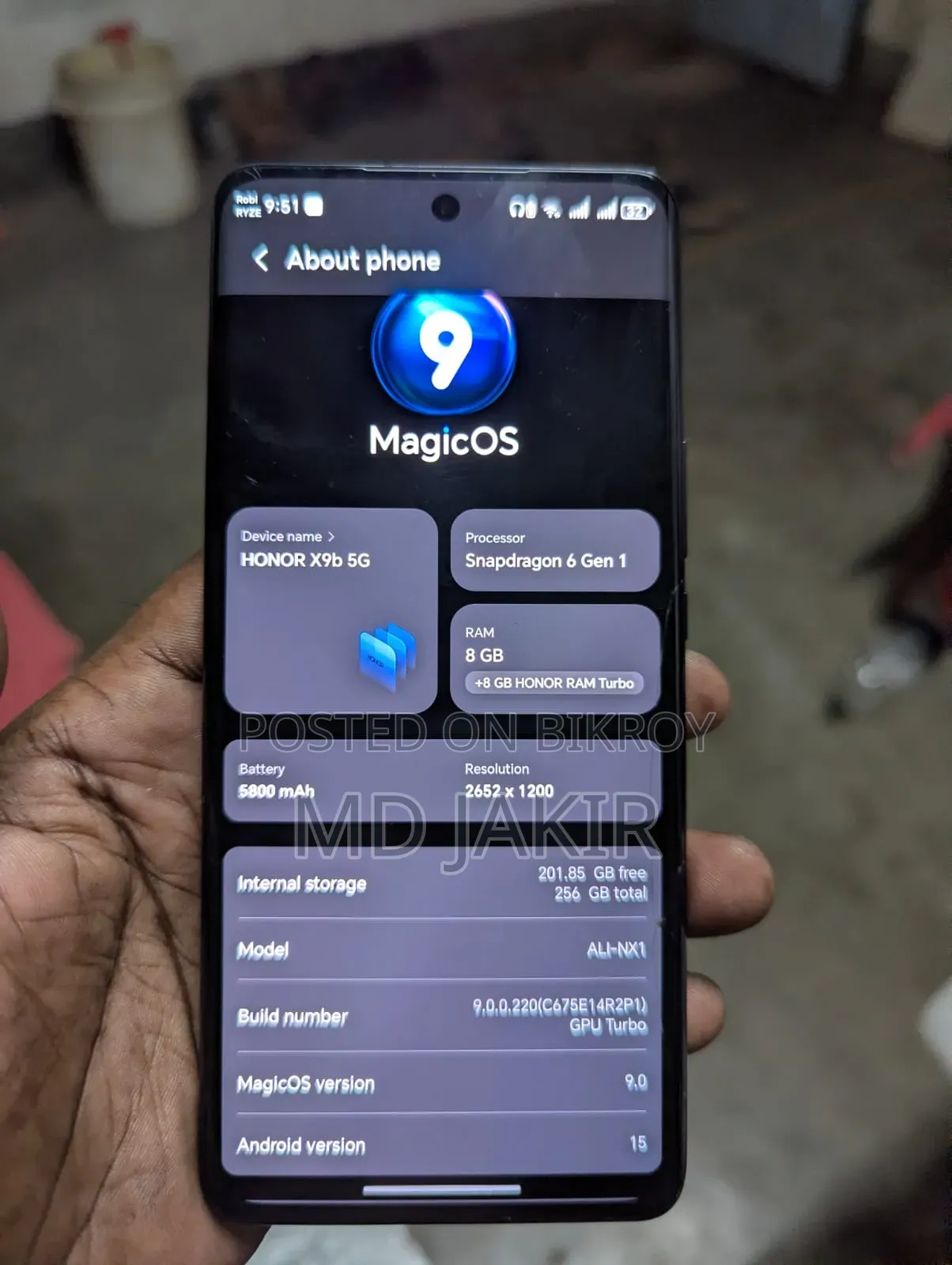 Honor X9b 256 GB Black