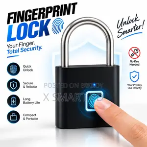 Smart Fingerprint Padlock Keyless Biometric Lock With 10 User Capacity