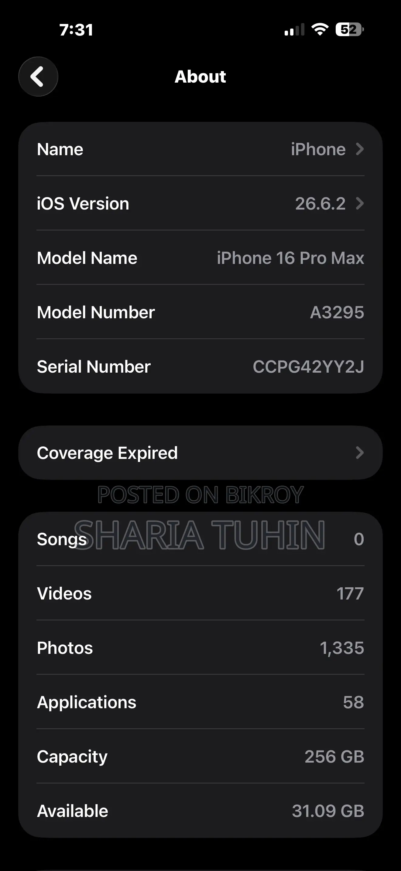 New Apple iPhone 16 Pro Max 256 GB Rose Gold