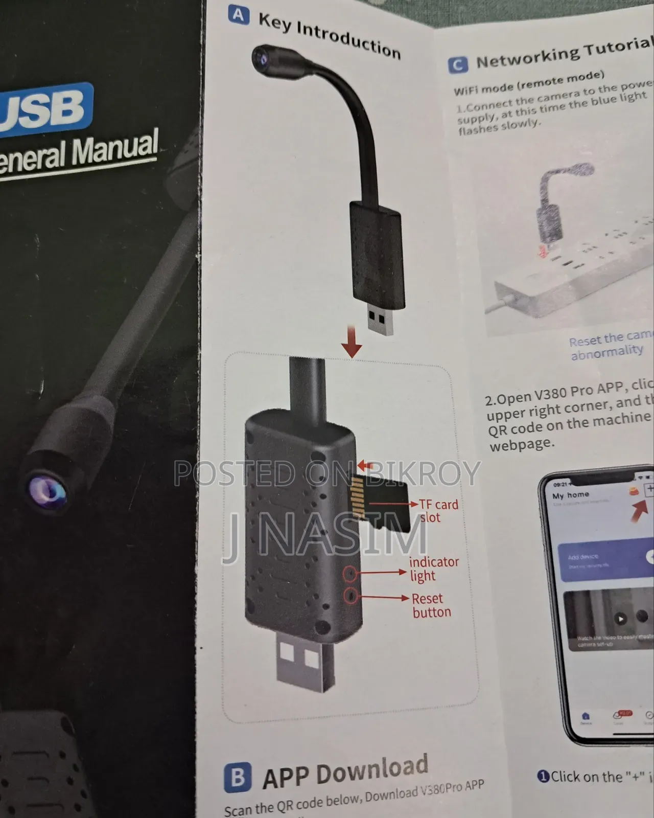 USB Wi-Fi Camera V380 Pro