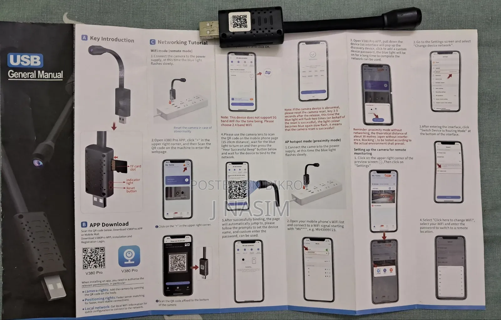 USB Wi-Fi Camera V380 Pro