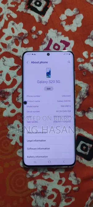 Samsung Galaxy S20+ 5G 128 GB White