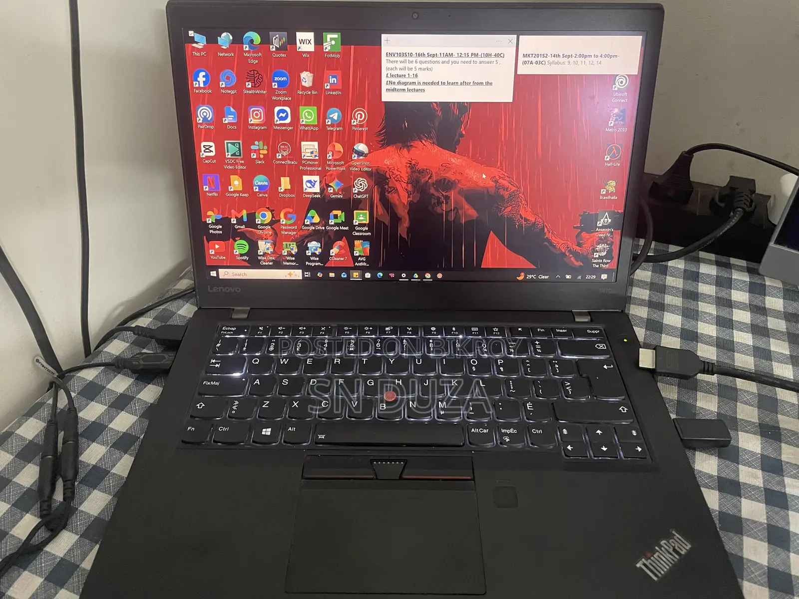 Laptop Lenovo ThinkPad T470s 8GB Intel Core I5 SSD 256GB