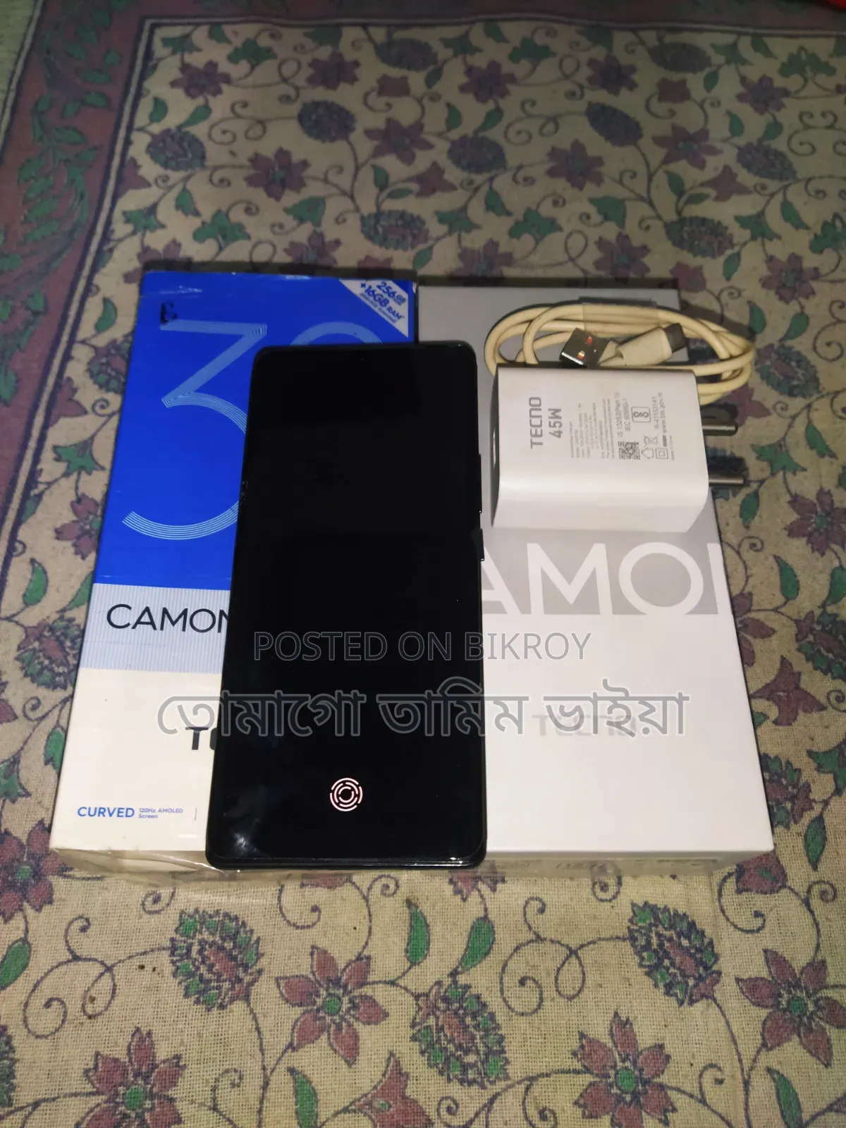 টেকনো ক্যামন ৩০এস ২৫৬ জিবি কালো
