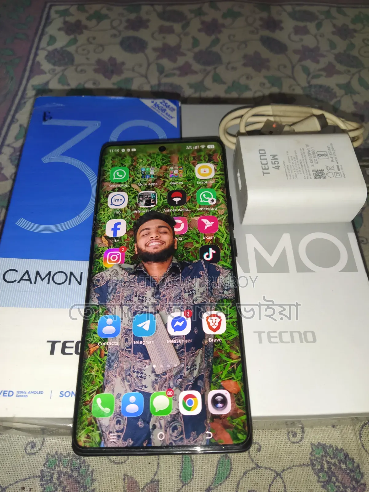 টেকনো ক্যামন ৩০এস ২৫৬ জিবি কালো