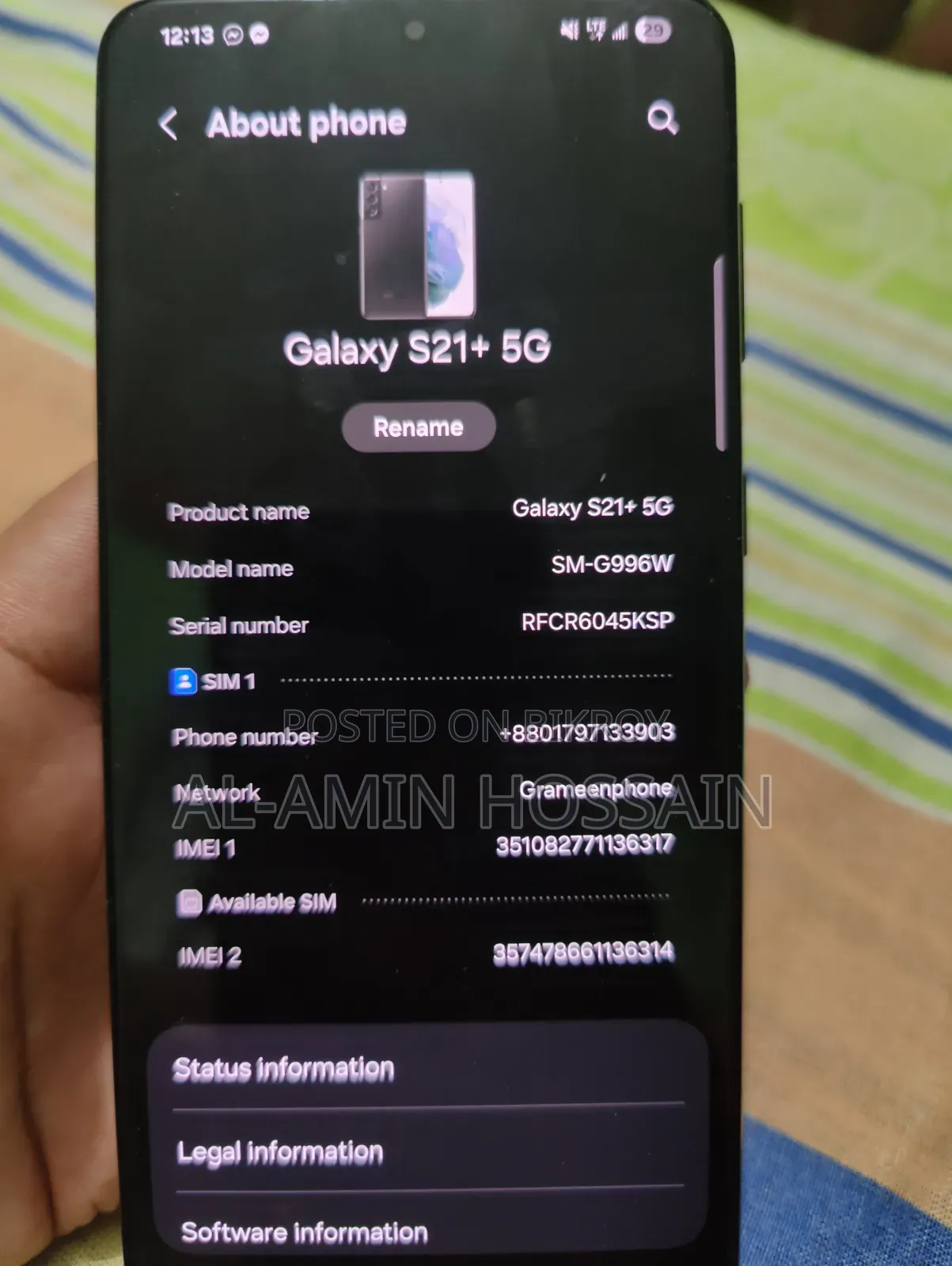 Samsung Galaxy S21+ 5G 256 GB Black