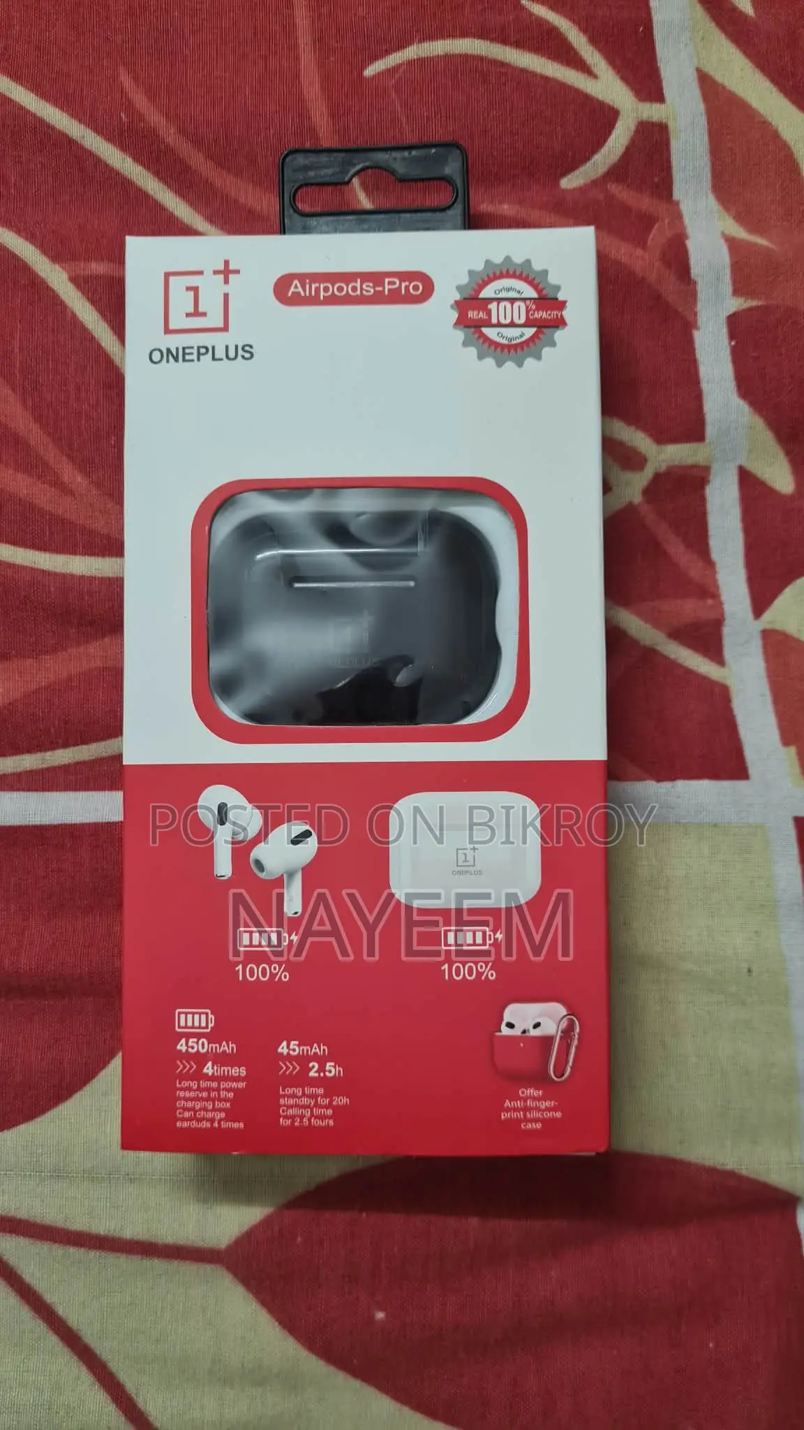 ওয়ানপ্লাস এয়ারপডস-প্রো ট্রু ওয়্যারলেস ব্লুটুথ ইয়ারবাডস