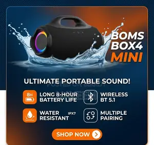 Boomsbox4 Mini Portable Wireless Bluetooth Speaker With RGB Light