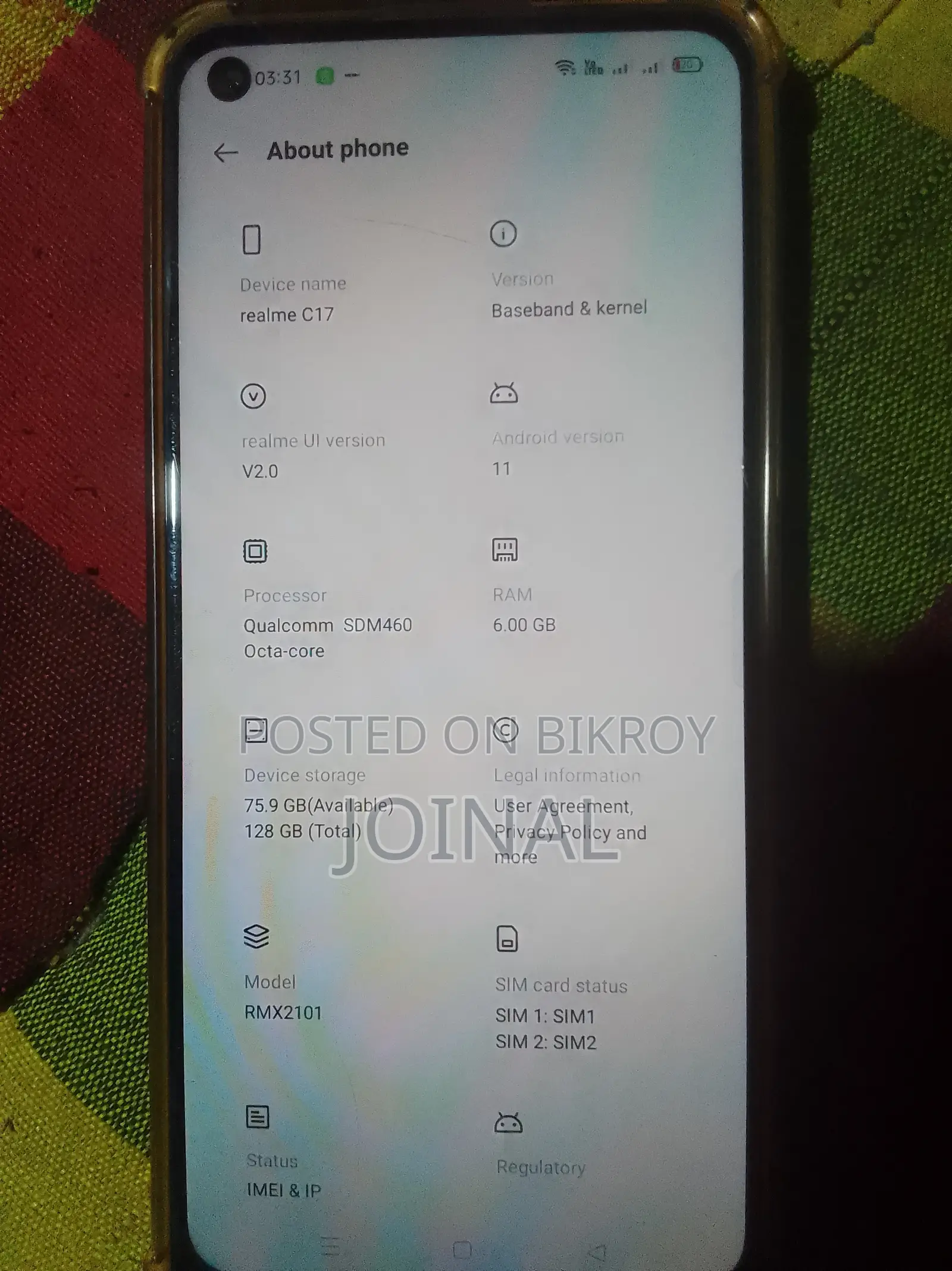 New Realme C17 128 GB Blue
