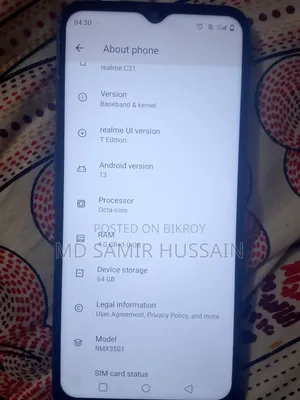 রিয়েলমি সি৩১ ৬৪ জিবি ব্ল্যাক
