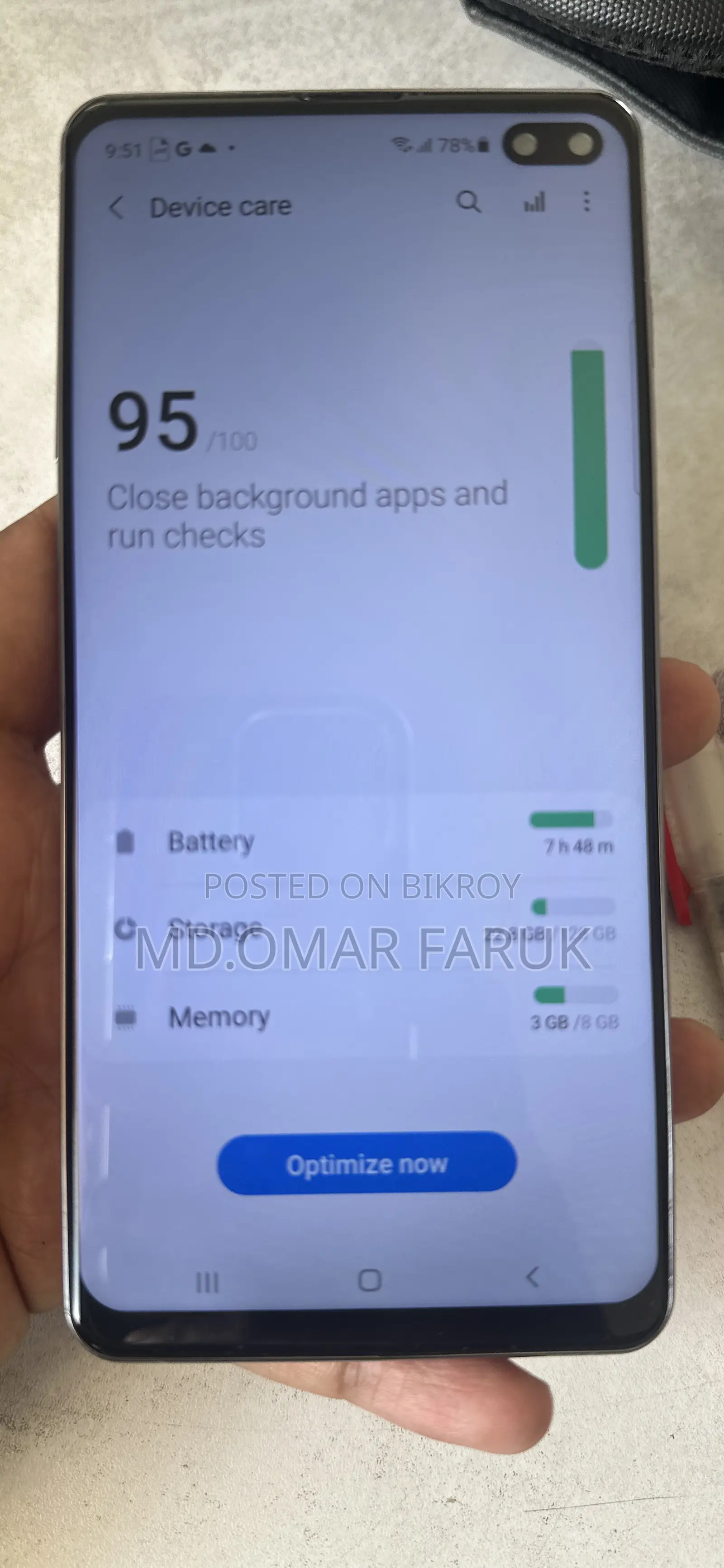 Samsung Galaxy S10 Plus 128 GB Blue