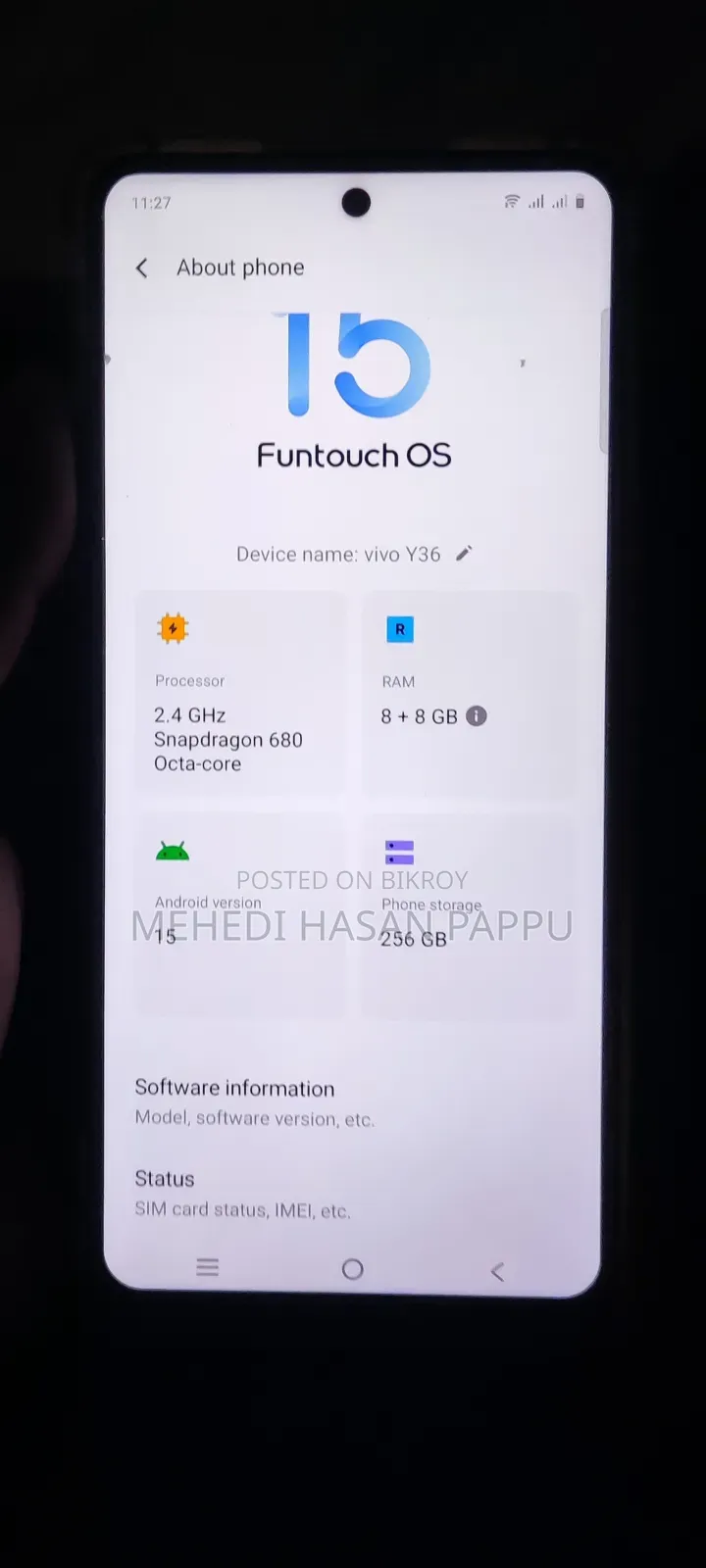 Vivo Y36 5G 256 GB Gold