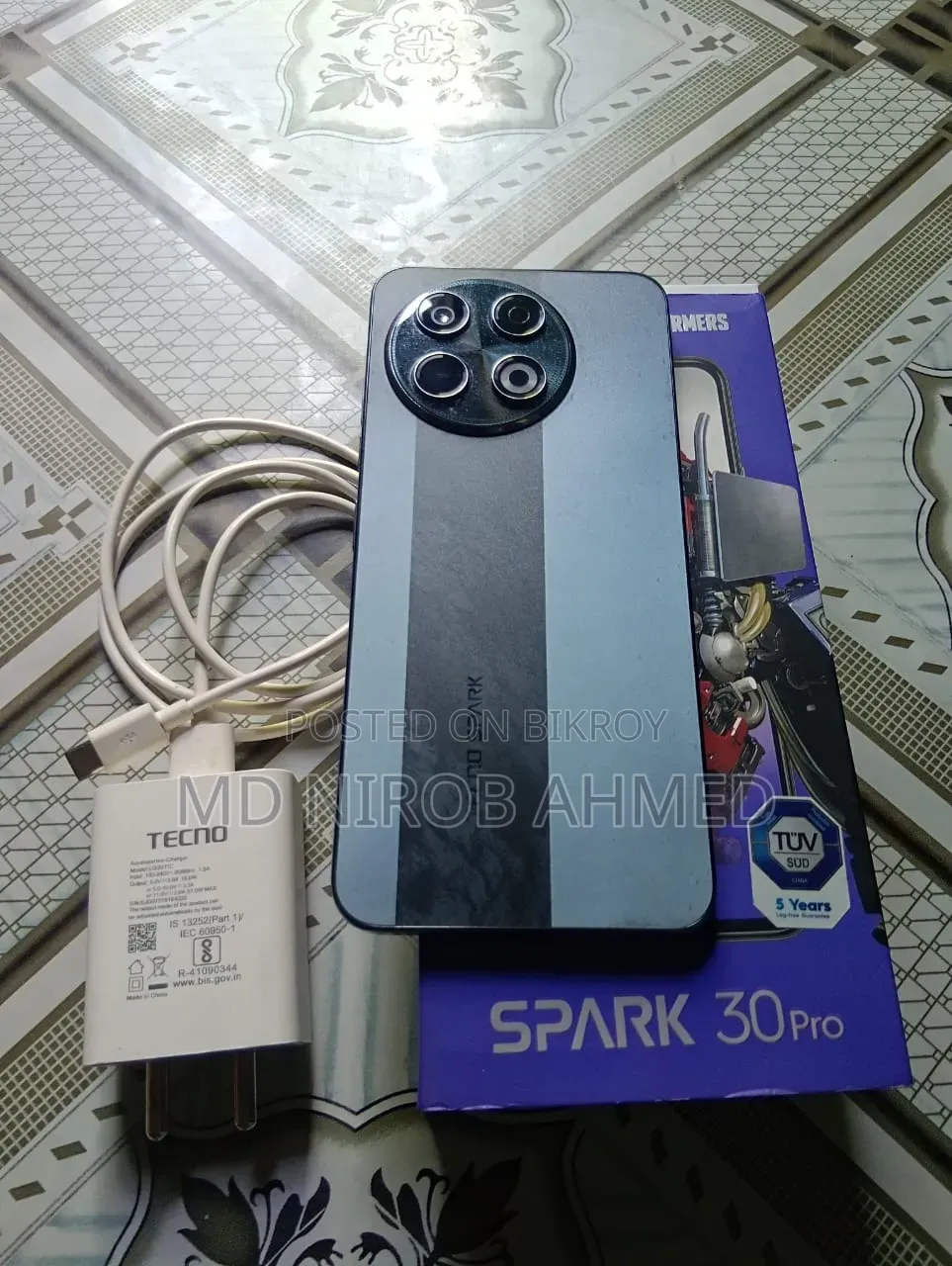 Tecno Spark 30 Pro ১২৮ জিবি ব্ল্যাক
