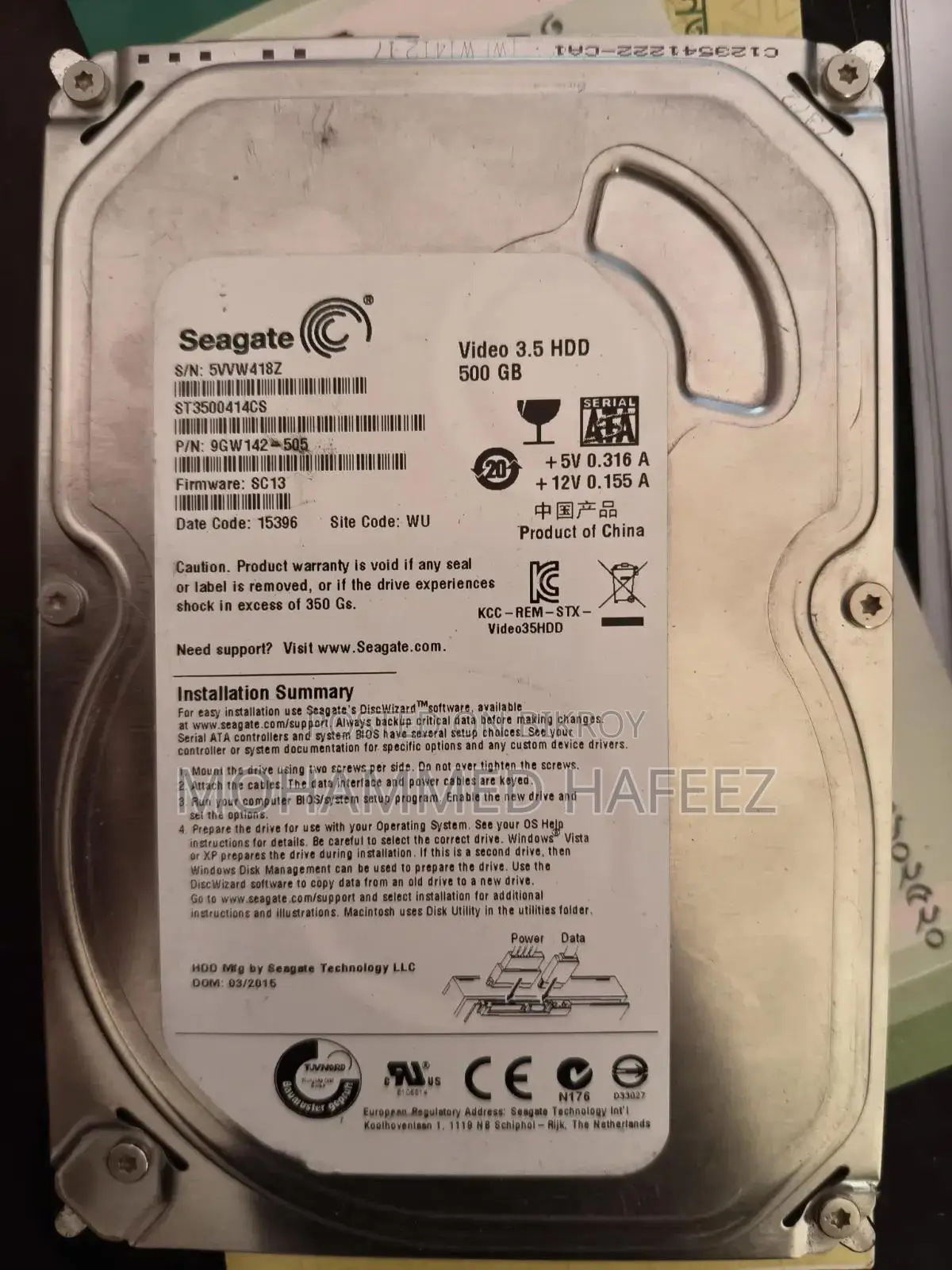 1 TB Toshiba, 500GB Seagate Hard Disk
