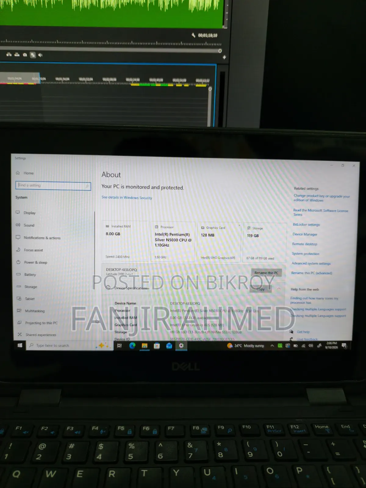 Laptop Dell Latitude 3190 2-in-1 8GB Intel Pentium SSD 128GB