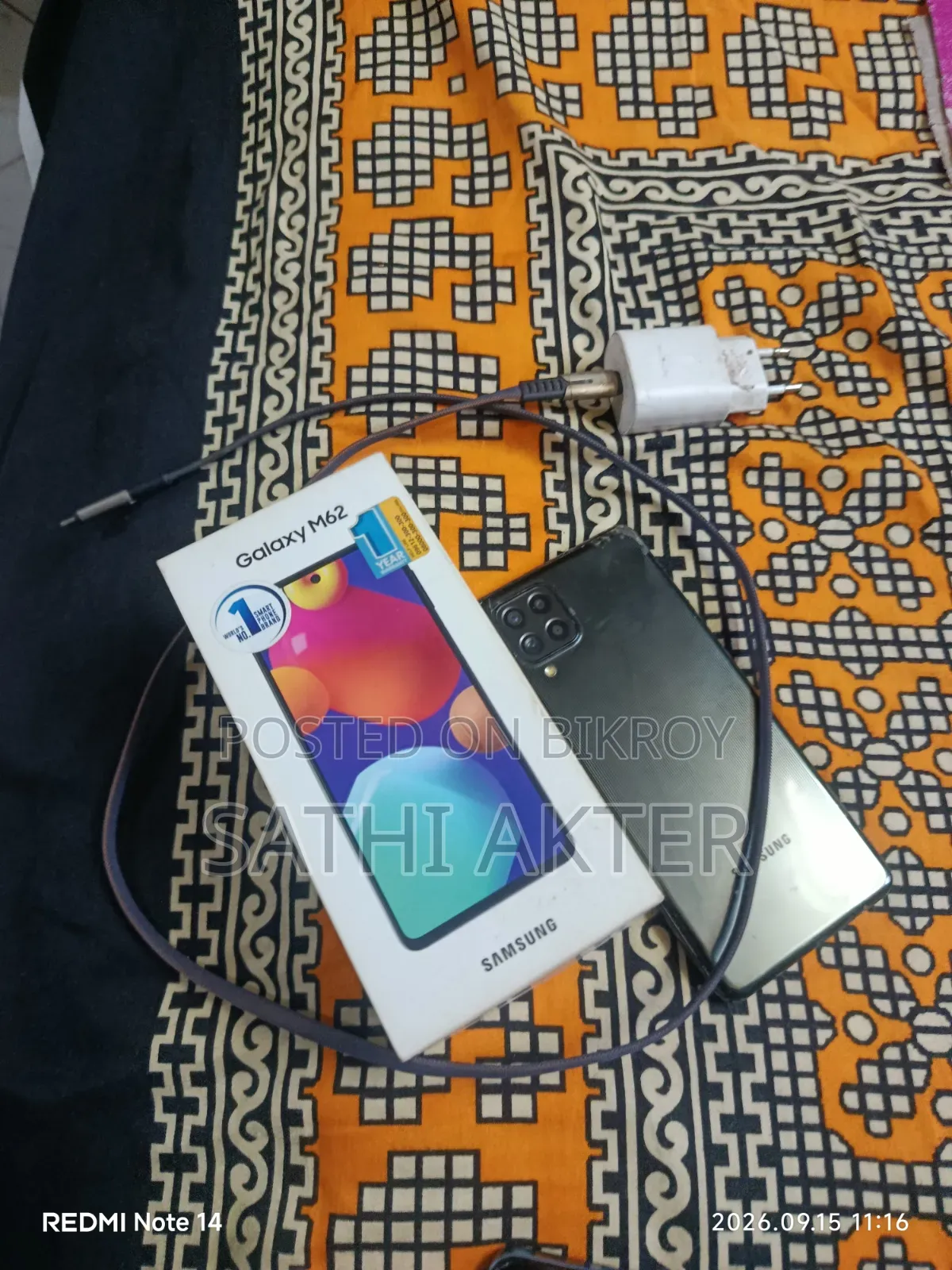 স্যামসাং গ্যালাক্সি এম৬২ ১২৮ জিবি ব্ল্যাক