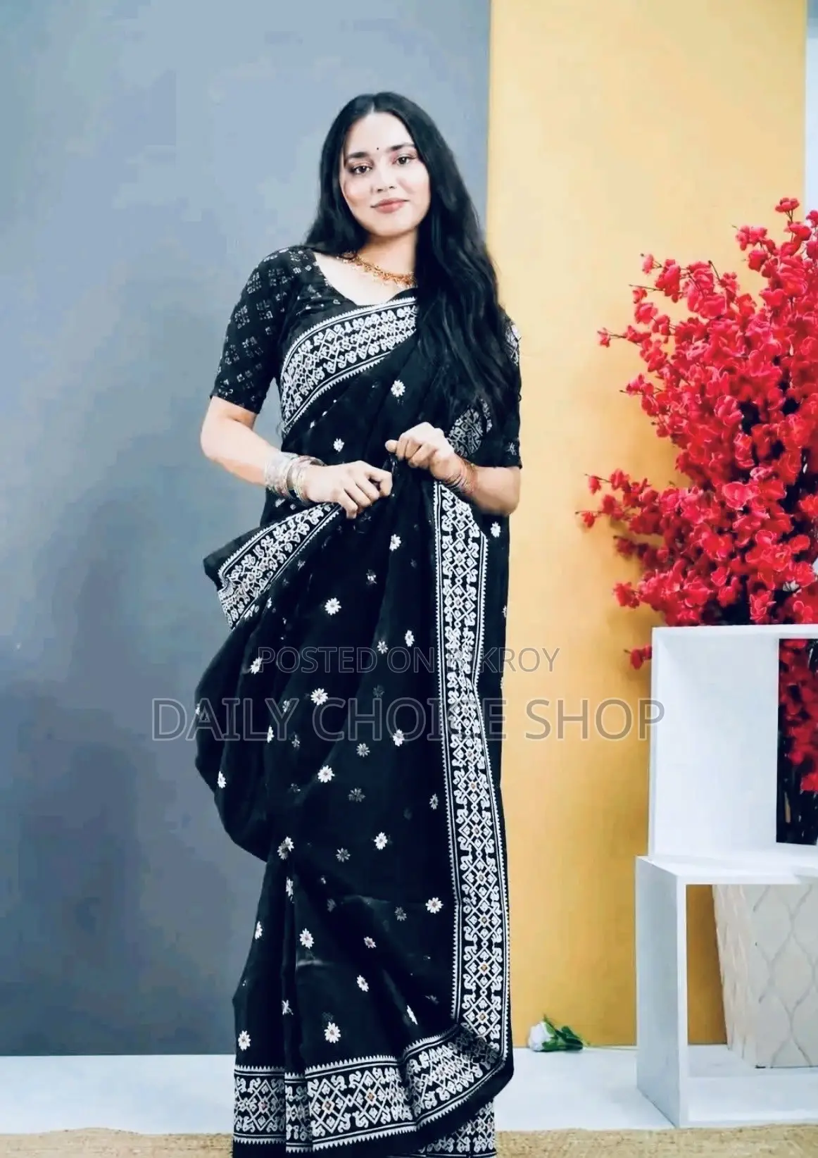 🖤 Premium Black Saree