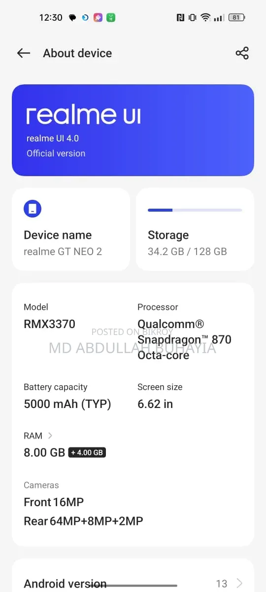 Realme GT Neo2 128 GB Green