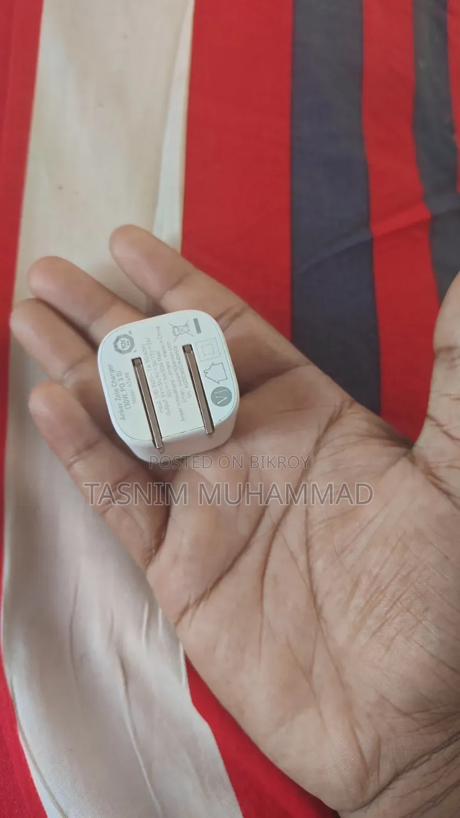 আঙ্কার ৩০ডব্লিউ টাইপ সি টু টাইপ সি চার্জার