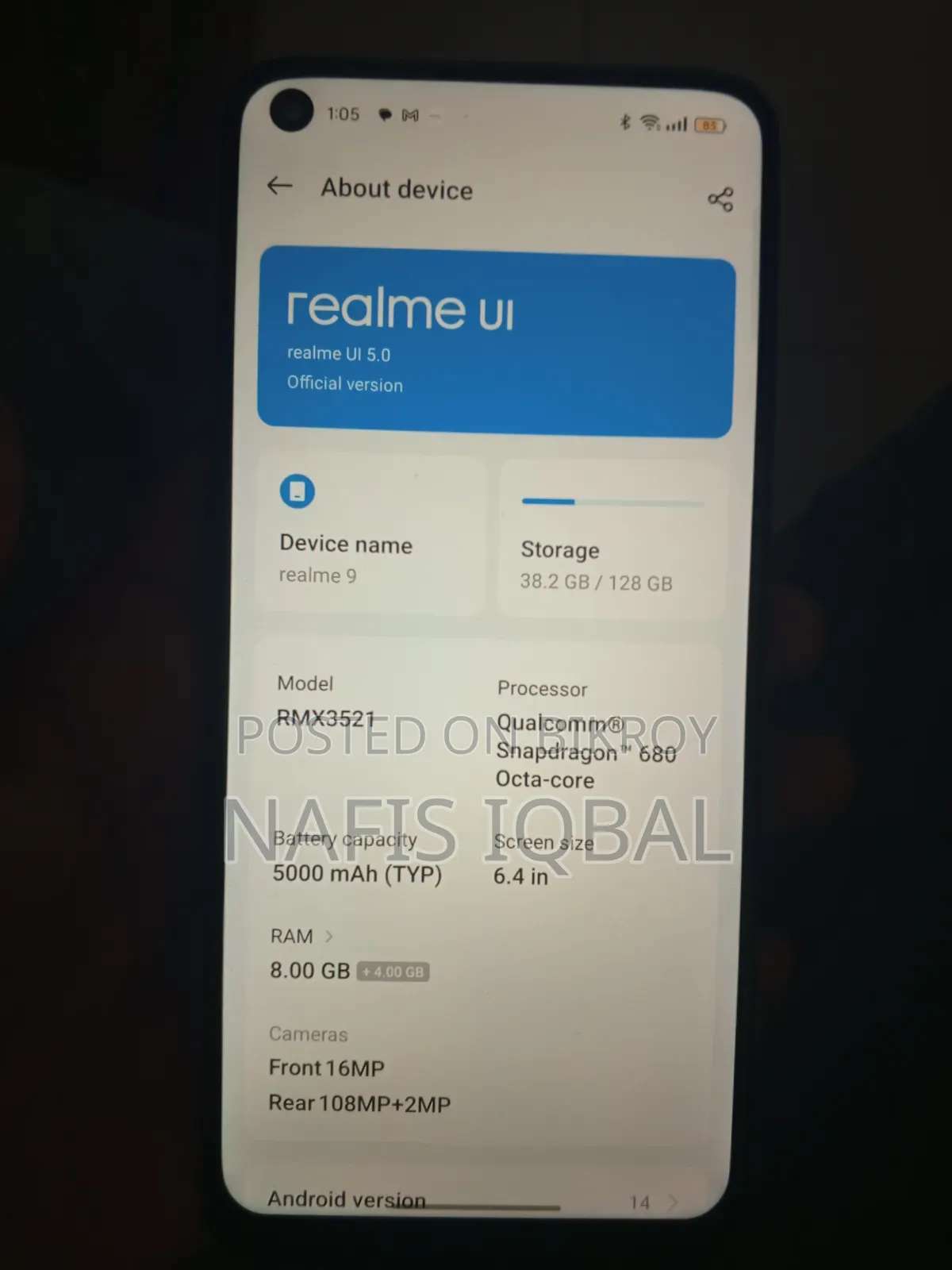 Realme 9 128 GB Black