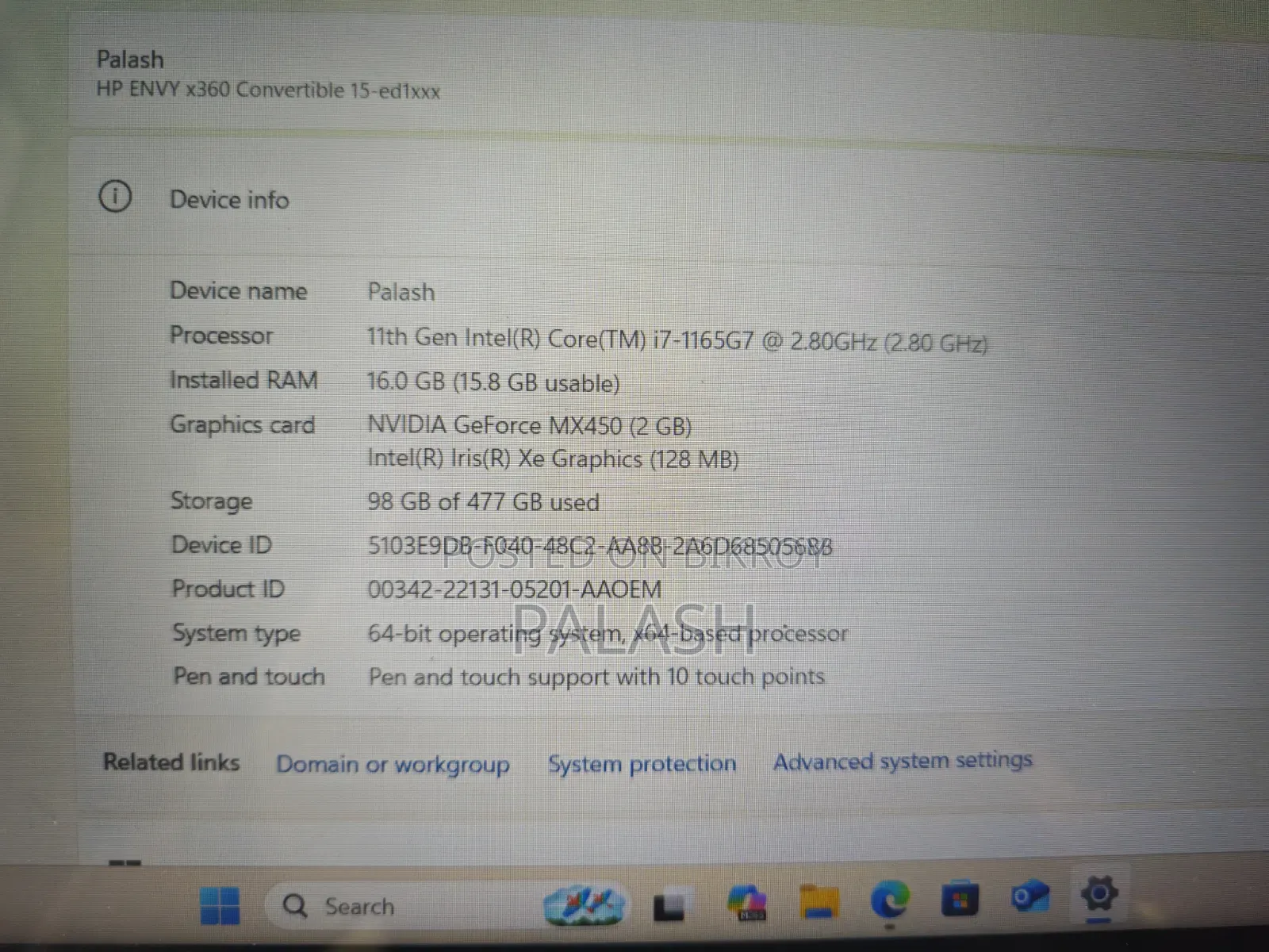 Laptop HP Envy x360 16GB Intel Core i7 SSD 512GB