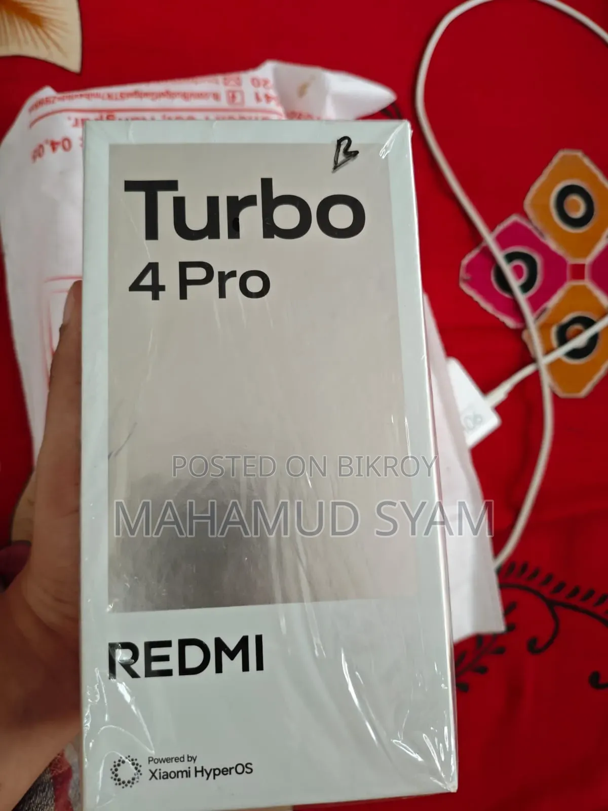 নতুন শাওমি রেডমি টার্বো ৪ প্রো ২৫৬ জিবি কালো