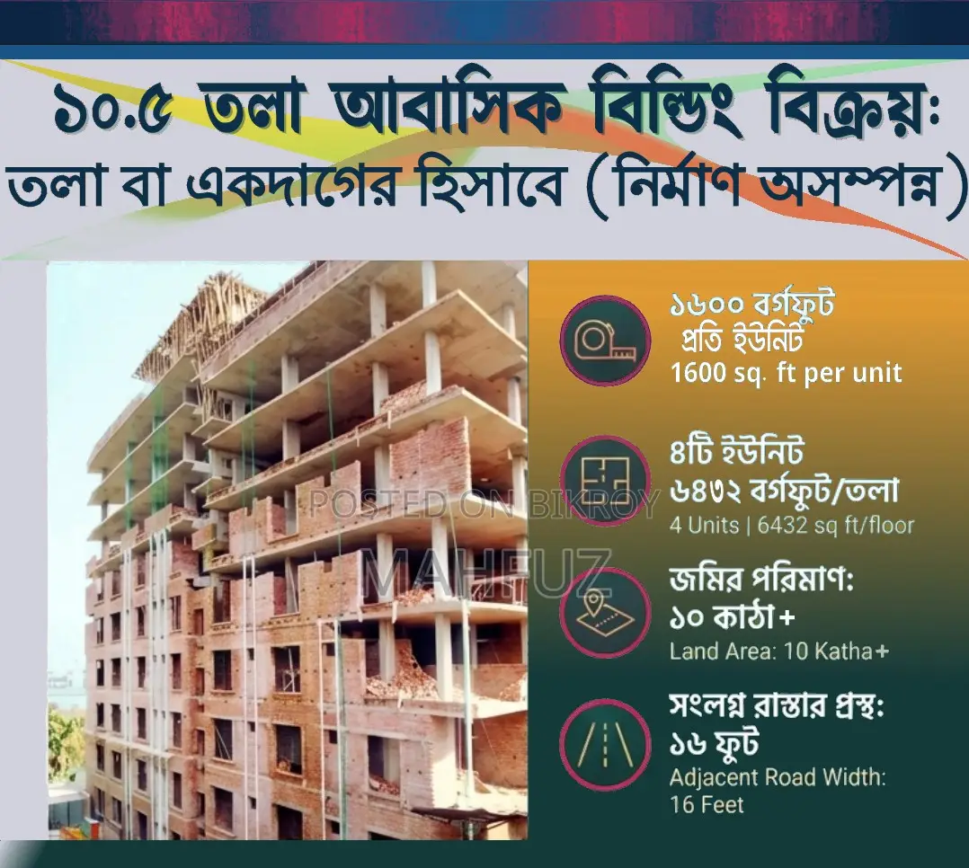 মোহাম্মদপুরে ৬ বেডরুমের বাড়ি বিক্রয়ের জন্য