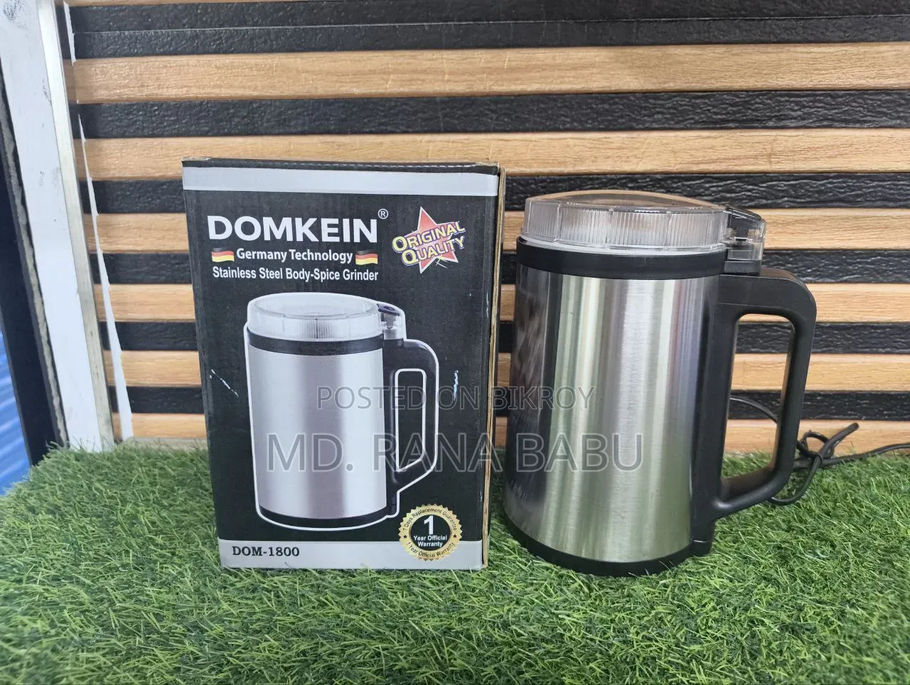 Domkein Stainless Steel Spice Grinder 1800W