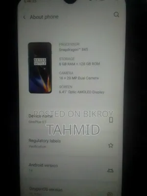 OnePlus 6T 128 GB Black