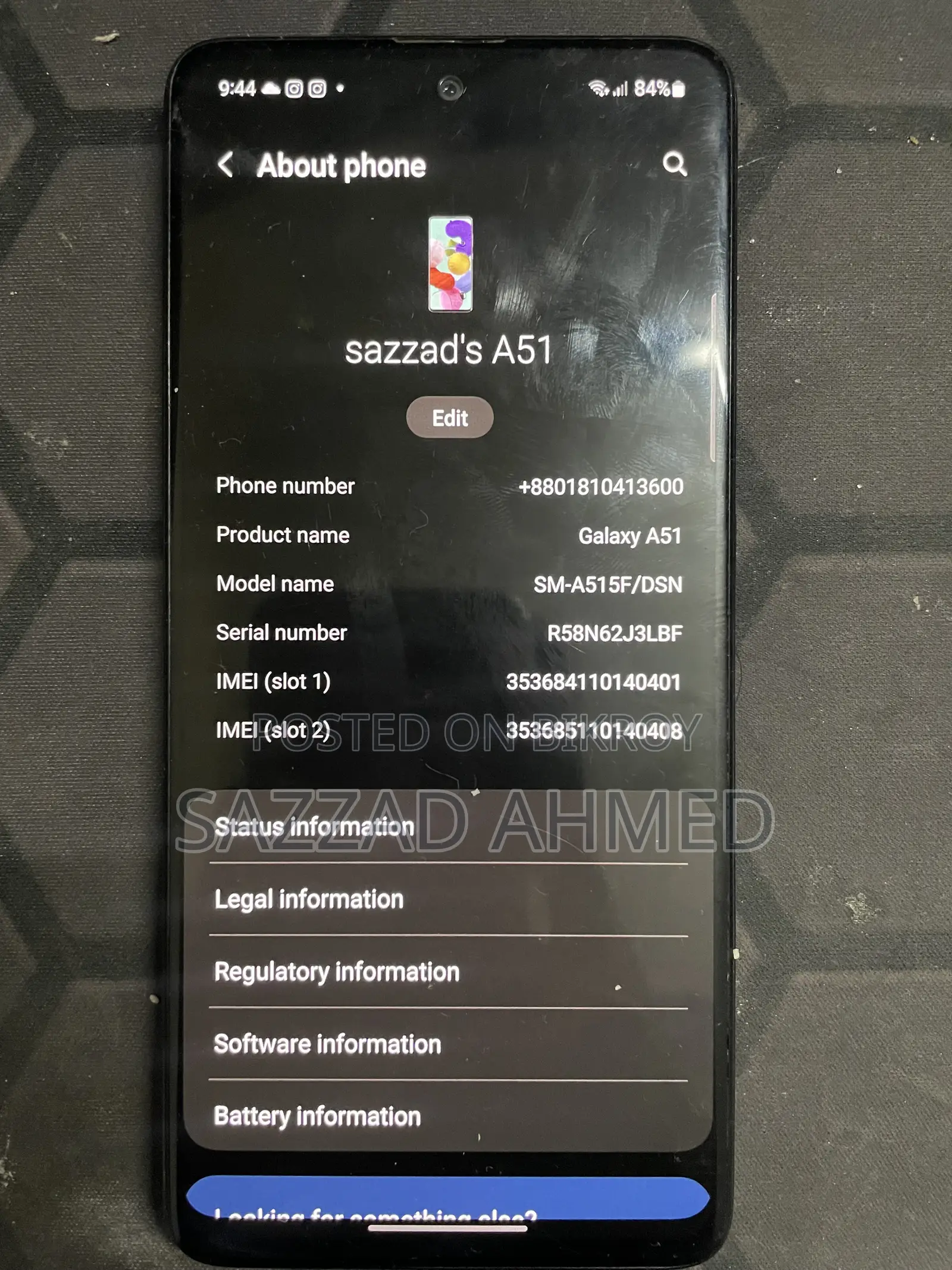 Samsung Galaxy A51 128 GB Blue