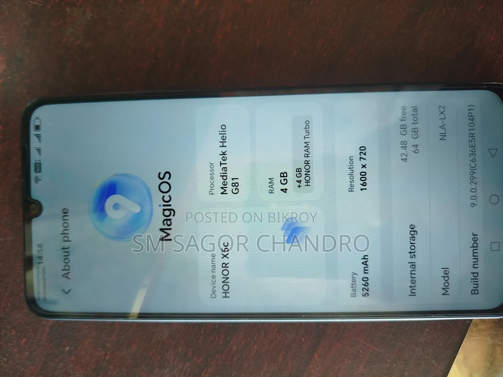 New Honor X5c Plus 64 GB Black